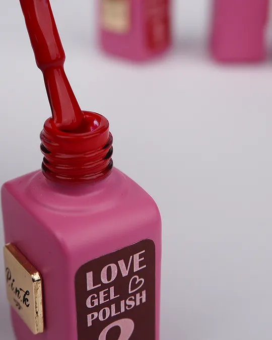 Pink Gel Polish Love №2 – gel lak v klasické červené barvě/10 ml зображення 2 Pink Gel Polish Love №2 – gel lak v klasické červené barvě/10 ml - Зображення 2