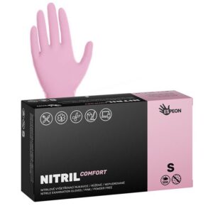 Nitrilové rukavice růžové S 100 ks