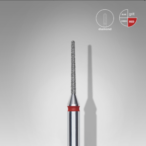 Staleks Diamantový brúsny nadstavec - “needle” red - FA80R010/10