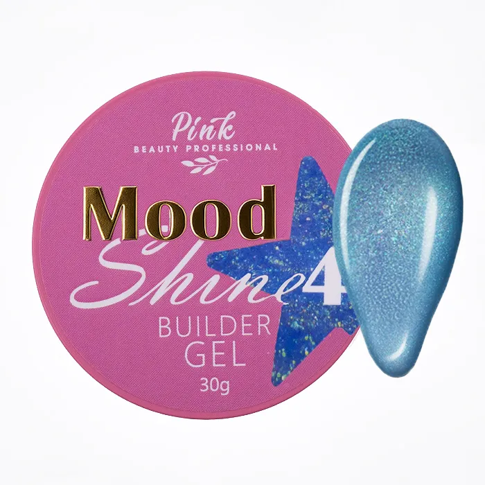 Builder gel “Mood shine 4” “Pink” 30 ml image 1 Builder gel “Mood shine 4” “Pink” 30 ml