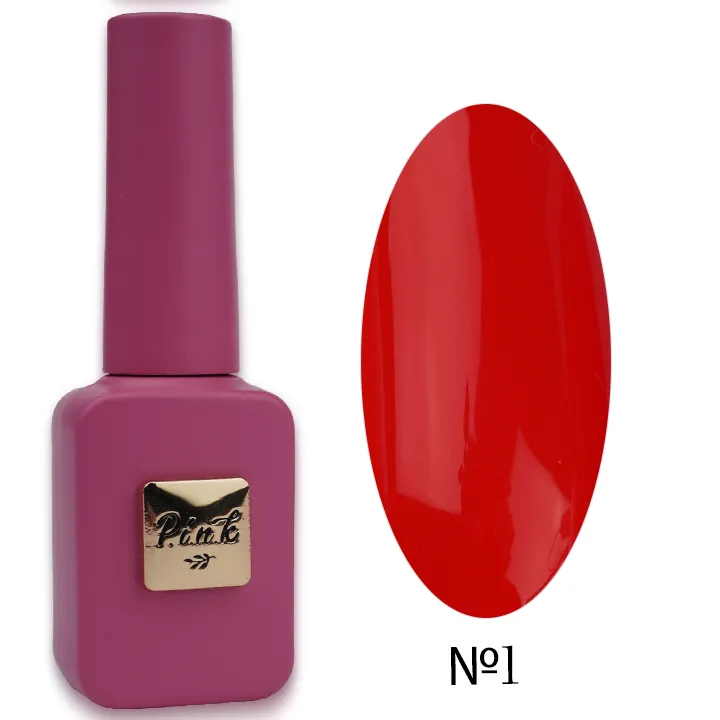 Pink Gel Polish Love №1 – gel lak v jasném neonově – jahodovém odstínu s růžovým obrázek 1 Pink Gel Polish Love №1 – gel lak v jasném neonově – jahodovém odstínu s růžovým