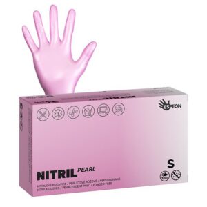 Nitrilové rukavice perleťově růžové XS 100 ks