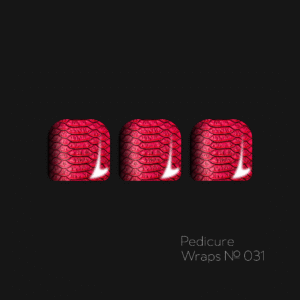 Zdobení fólie na pedikúru 031 “Idol”