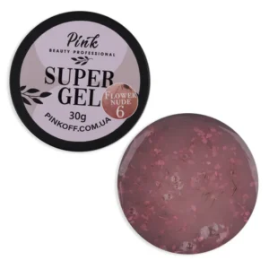 Builder gel “Flower in nude 6” “Pink”/ 15 ml