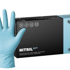 Nitrilové rukavice NITRIL SOFT 100 ks, nepudrované, světle modré, 3.0 g