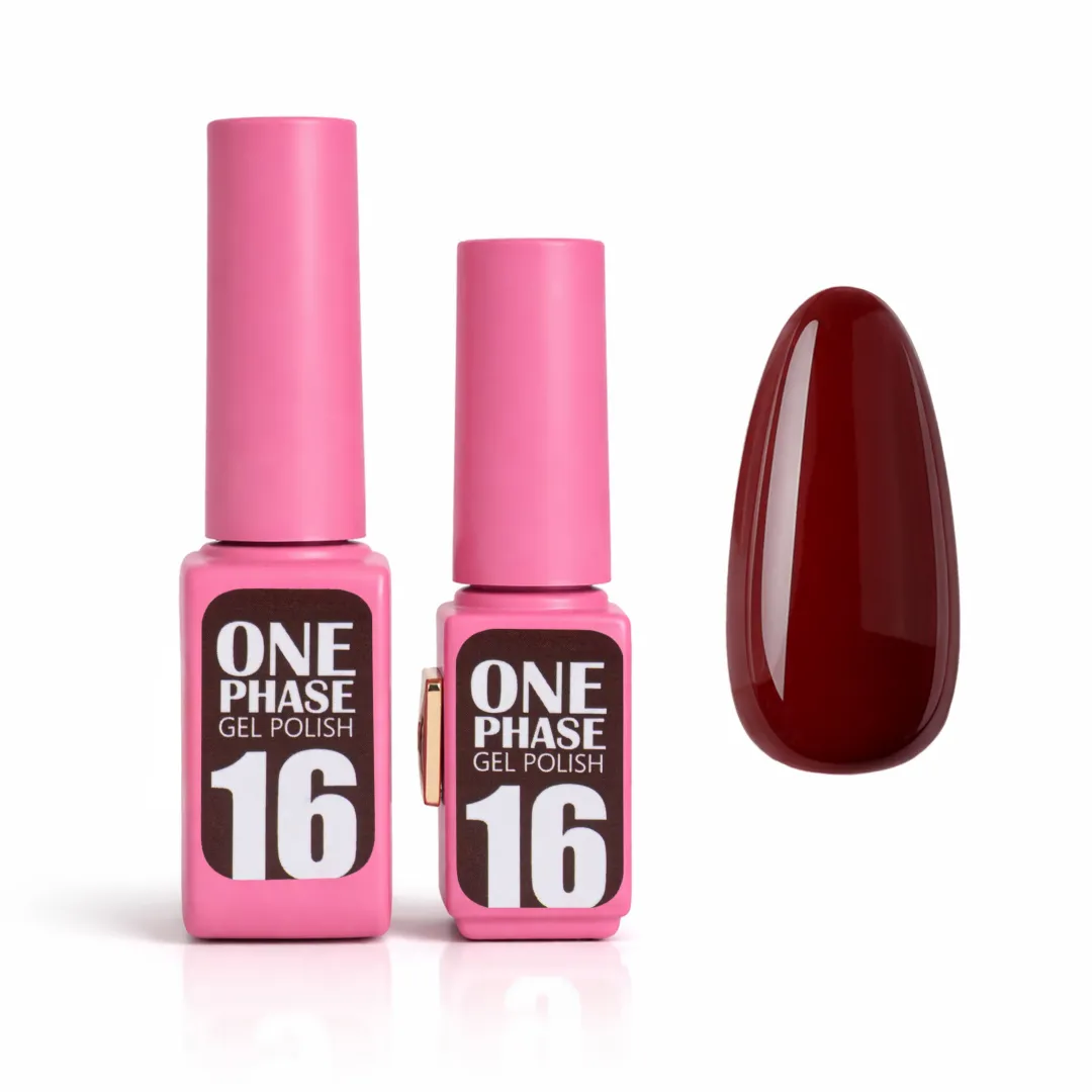 Pink Gel Polish One Phase №16 – jednofázový gel lak v třešňovém odstínu image 1 Pink Gel Polish One Phase №16 – jednofázový gel lak v třešňovém odstínu