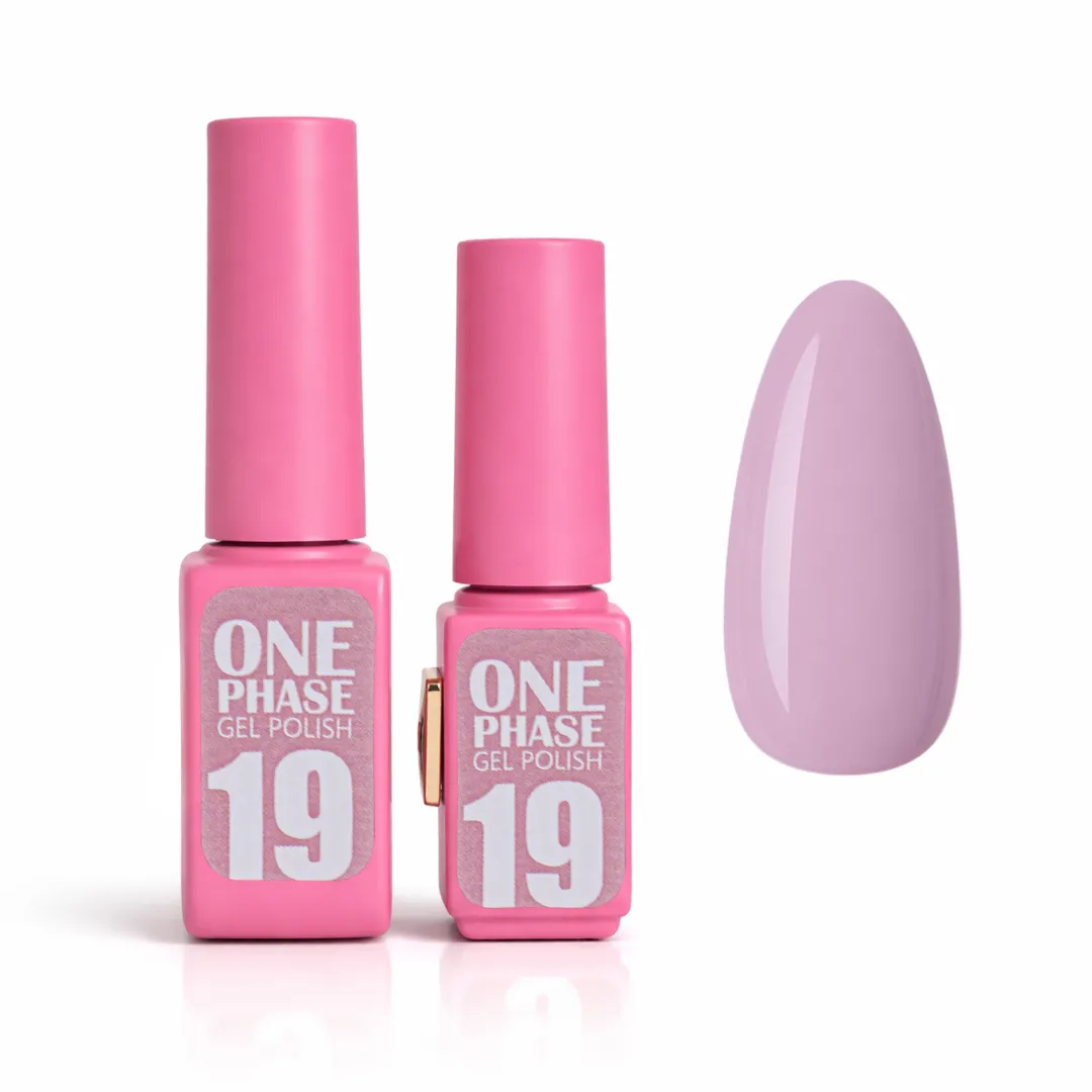 Pink Gel Polish One Phase №19 – jednofázový gel lak ve světlém chladně růžovém odstínu image 1 Pink Gel Polish One Phase №19 – jednofázový gel lak ve světlém chladně růžovém odstínu