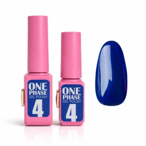 Pink Gel Polish One Phase №4 – jednofázový gel lak v modrém vitrážovém odstínu.