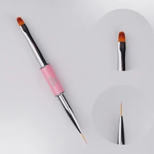Pink oboustranný růžový štětec pro modeláž a jemné zdobení