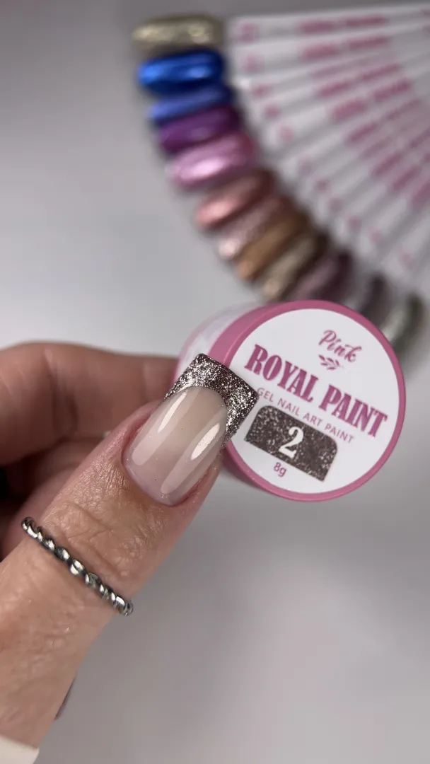 Pink Royal Paint №2 – super lesklá gelová barva s mikroglitterem obrázek 2 Pink Royal Paint №2 – super lesklá gelová barva s mikroglitterem - Obrázek 2