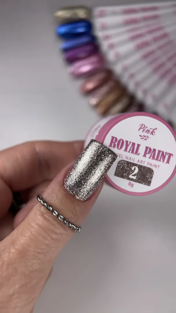 Pink Royal Paint №2 – super lesklá gelová barva s mikroglitterem obrázek 3 Pink Royal Paint №2 – super lesklá gelová barva s mikroglitterem - Obrázek 3