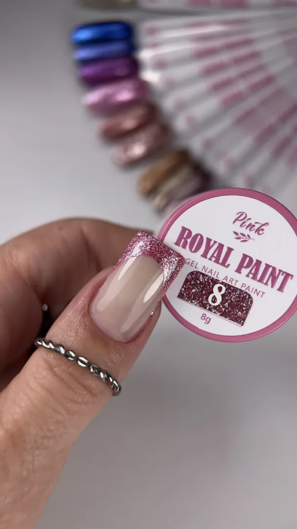Pink Royal Paint №8 – super lesklá gelová barva s mikroglitterem obrázek 2 Pink Royal Paint №8 – super lesklá gelová barva s mikroglitterem - Obrázek 2