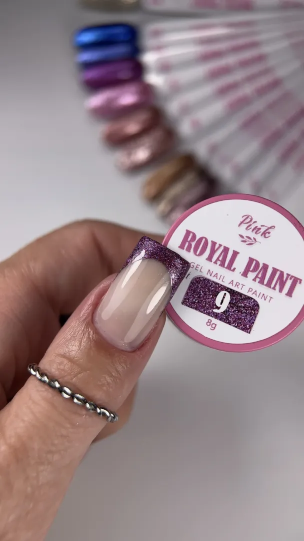 Pink Royal Paint №9 – super lesklá gelová barva s mikroglitterem image 2 Pink Royal Paint №9 – super lesklá gelová barva s mikroglitterem - Image 2