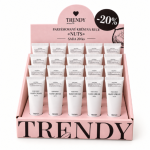 Trendy Nails Perfumery Hand Cream NUTS – sada 20 ks se stojánkem | Sleva 20 %